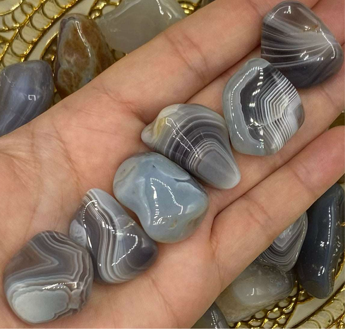Banded Botswana Agate Tumblestones - Change & Balance Crystals