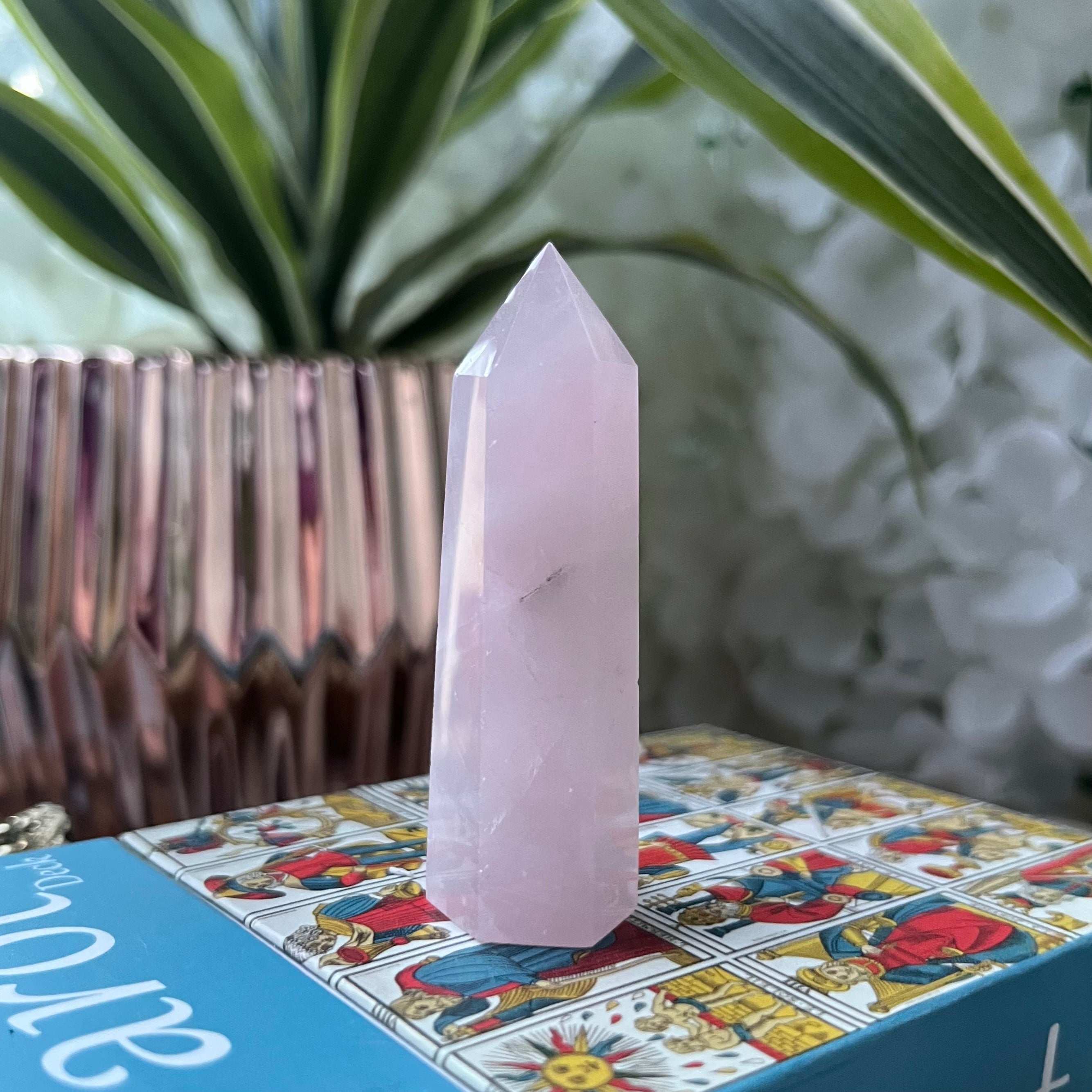 Rose Quartz Point - Universal & Unconditional Love 5- 6.5m Crystals