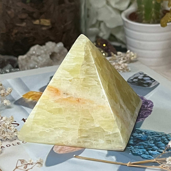 Lemon Calcite Pyramid Crystals