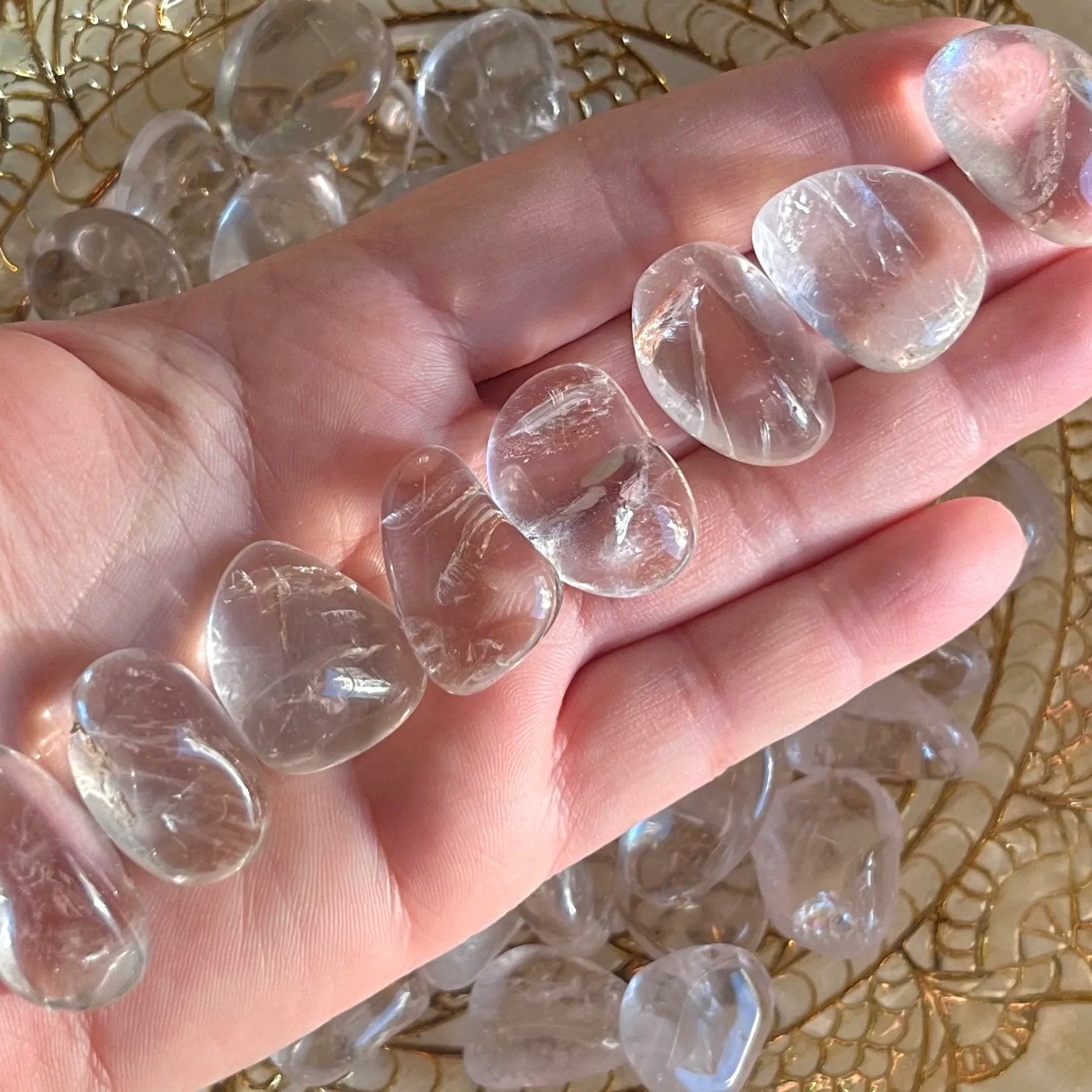 Clear Quartz (Rock Crystal) Tumblestones - Intuition & Wisdom Small Crystals