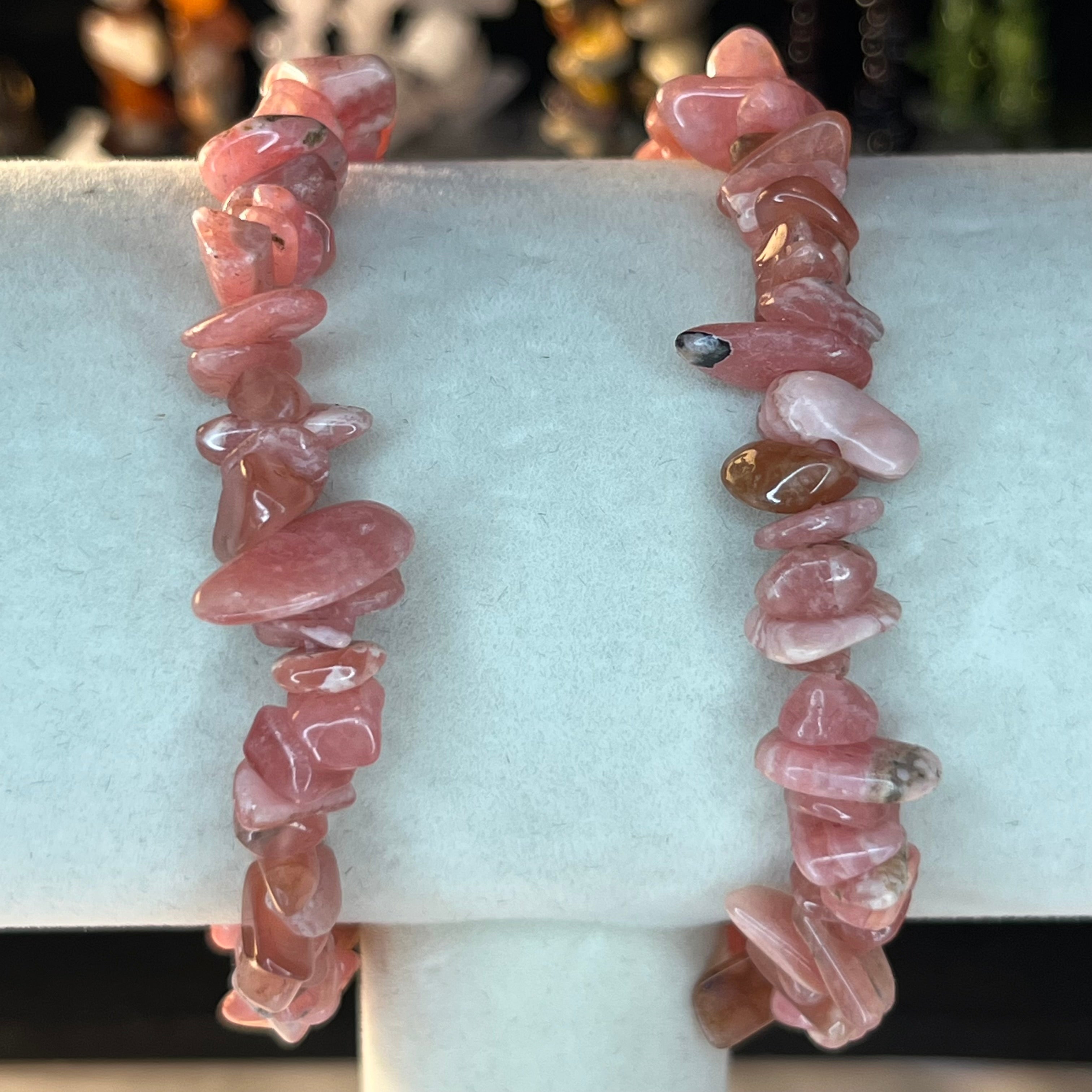 Crystal Chip Bracelets Rhodochrosite (AA Grade) Crystals