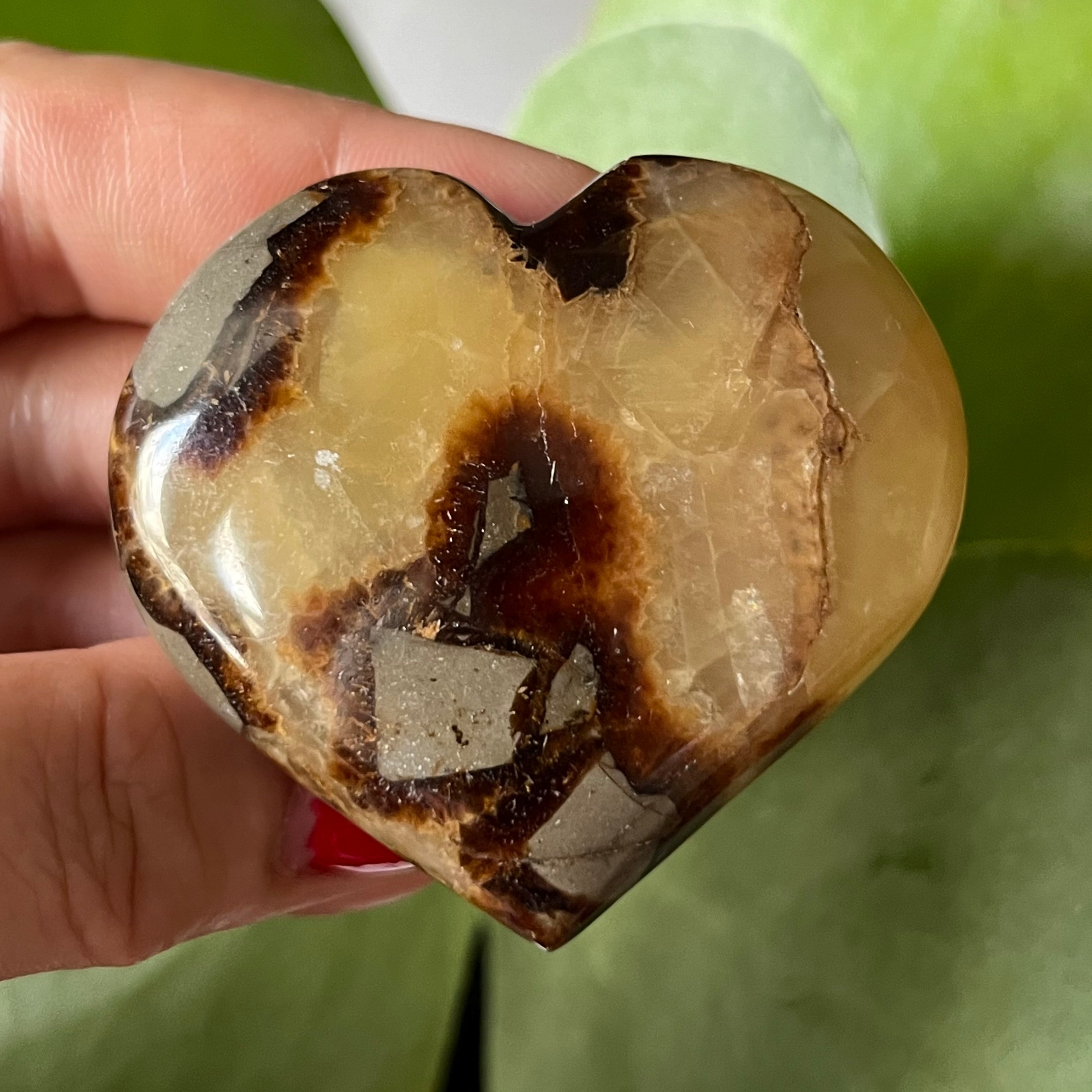 Septarian Heart - Grounding & Stability Puff Heart- 5cm Crystals