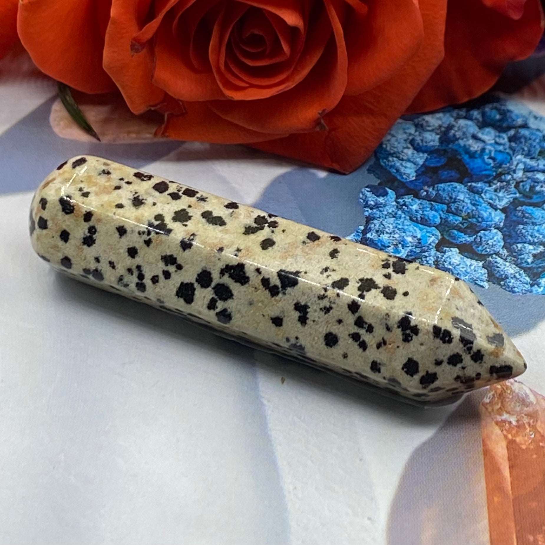 Dalmatian Jasper Wand - Joy & Lightness Crystals