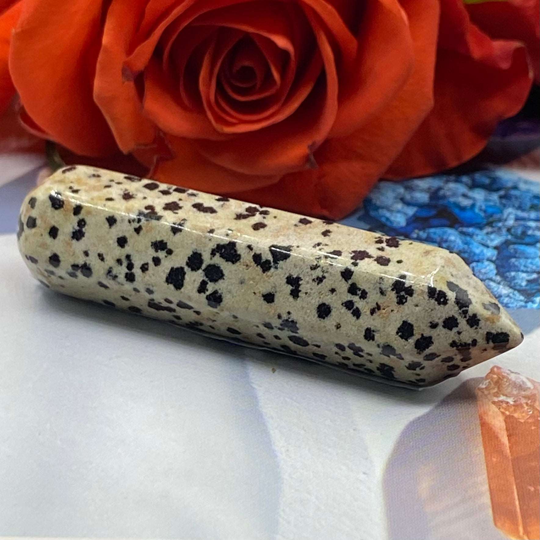 Dalmatian Jasper Wand - Joy & Lightness Crystals