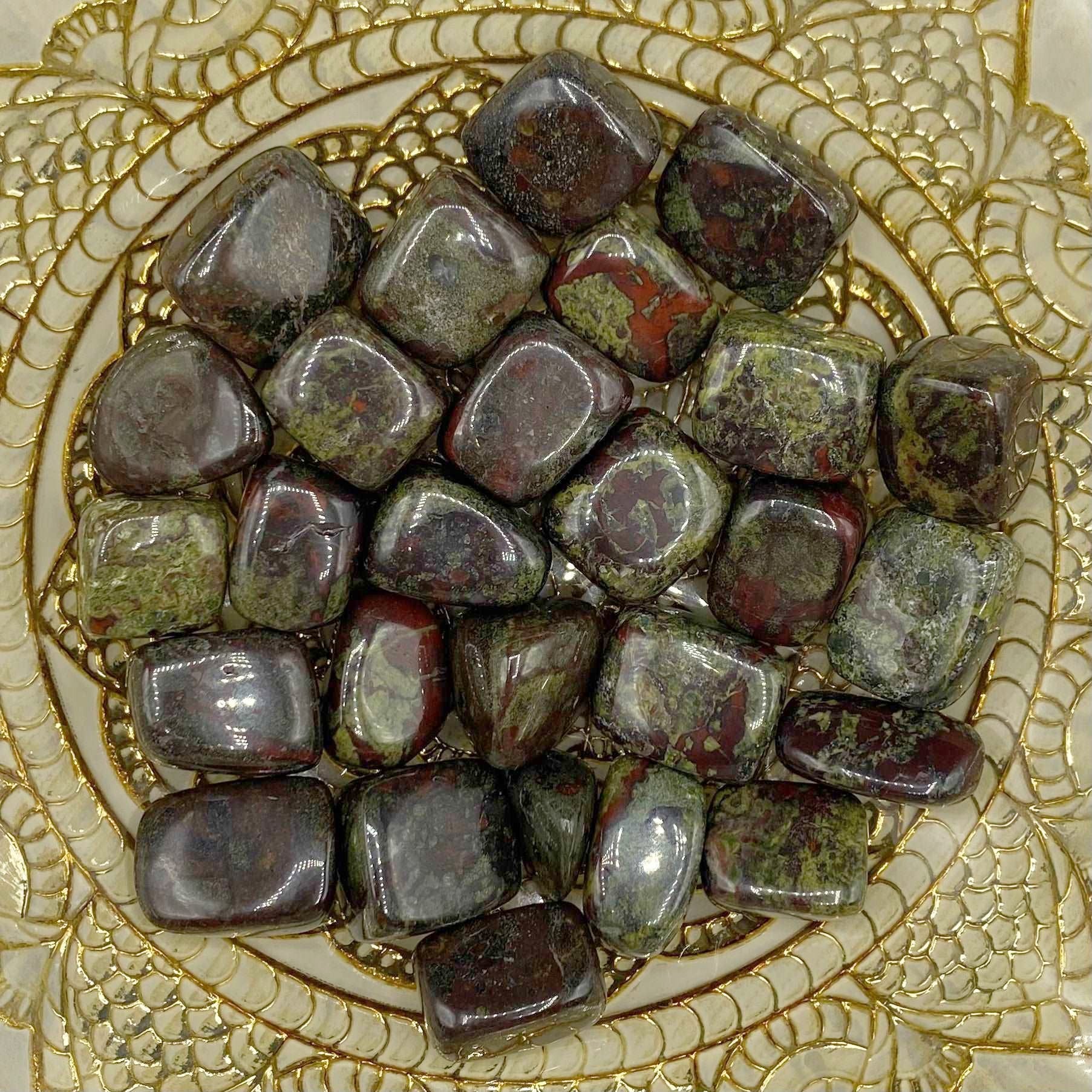 Dragon's Blood Jasper Tumblestones - Vitality & Courage Medium Crystals