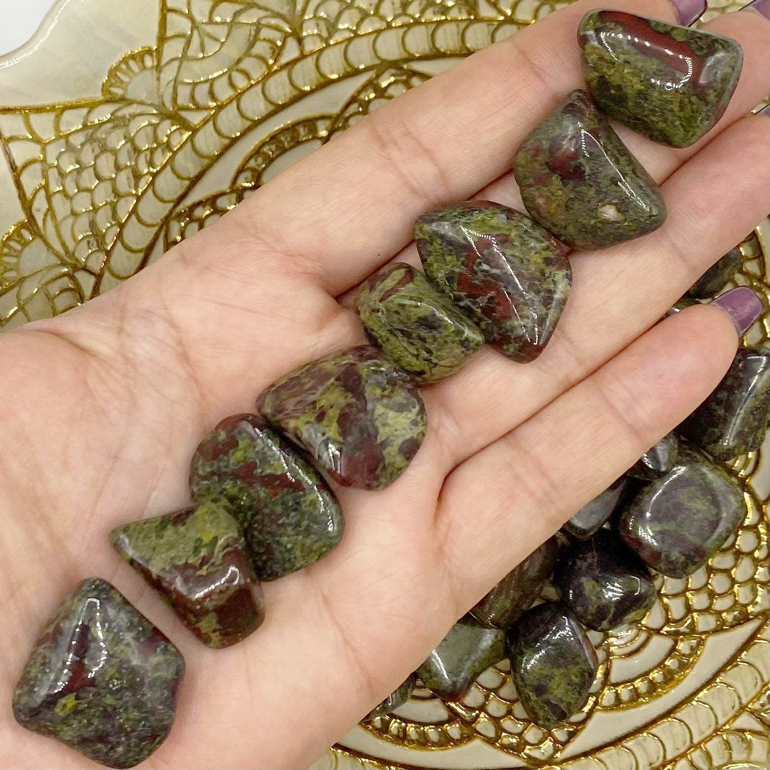 Dragon's Blood Jasper Tumblestones - Vitality & Courage Crystals