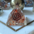 Carnelian Orgonite Pyramid - Vitality & Courage