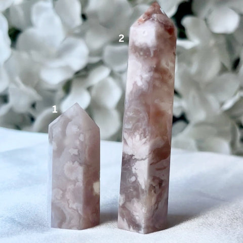 Flower Agate Polished Point - Creativity & Self-Discovery Crystals