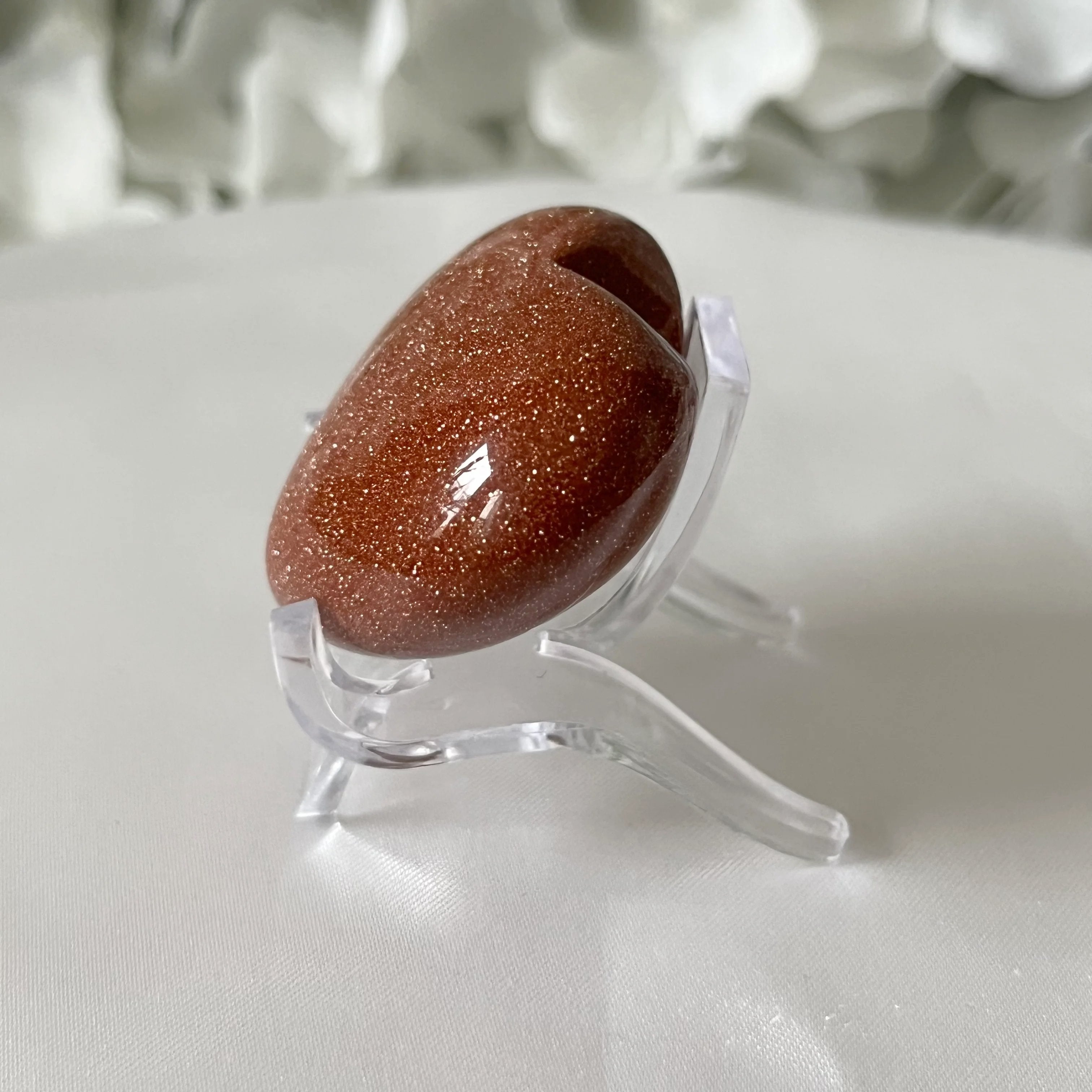 Brown Goldstone Heart Crystals