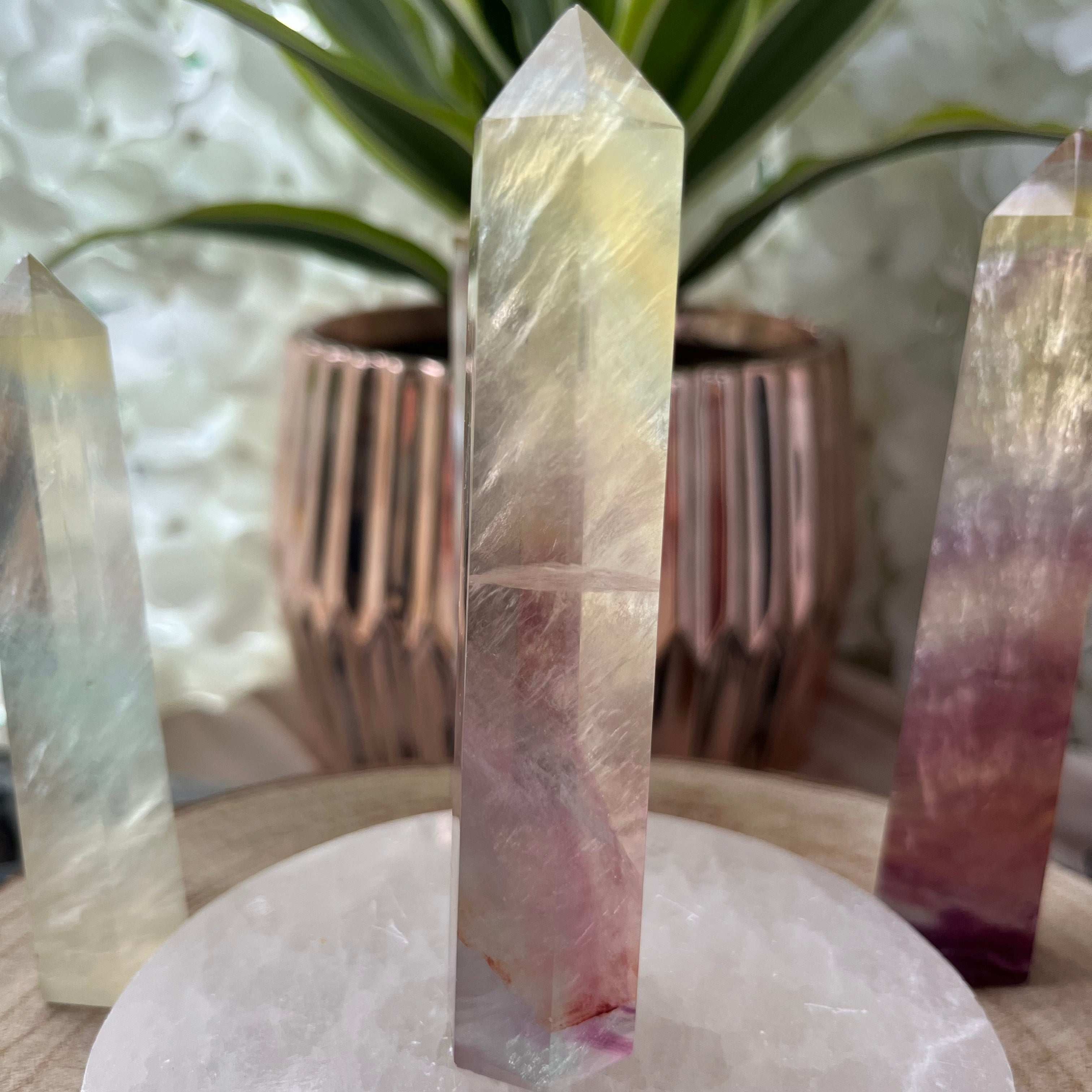 Candy Fluorite Point 3- 10.4cm Crystals
