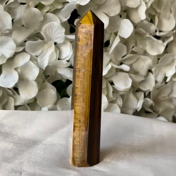Tiger Eye Point - Courage & Protection 4- 10cm x 2cm Crystals