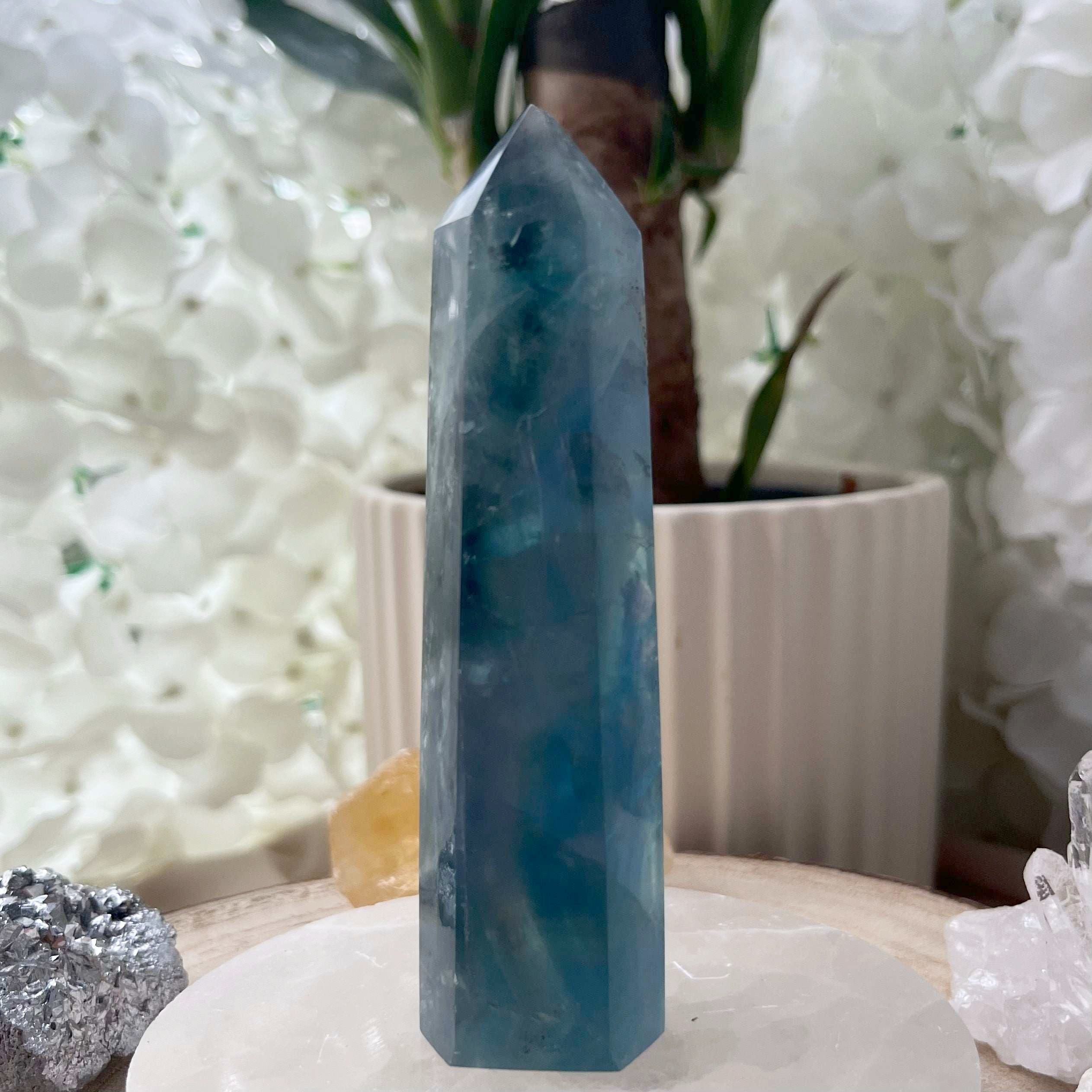 Blue Fluorite Point Crystals