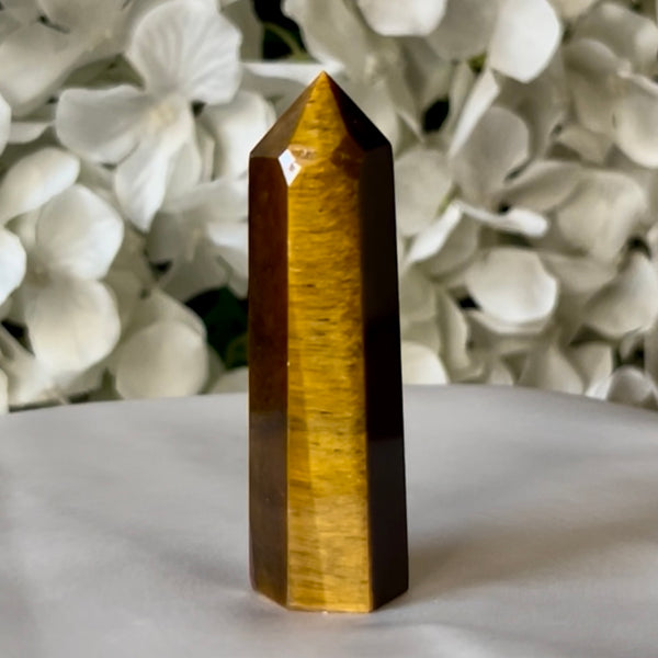 Tiger Eye Point - Courage & Protection 3- 6.6cm x 2cm Crystals