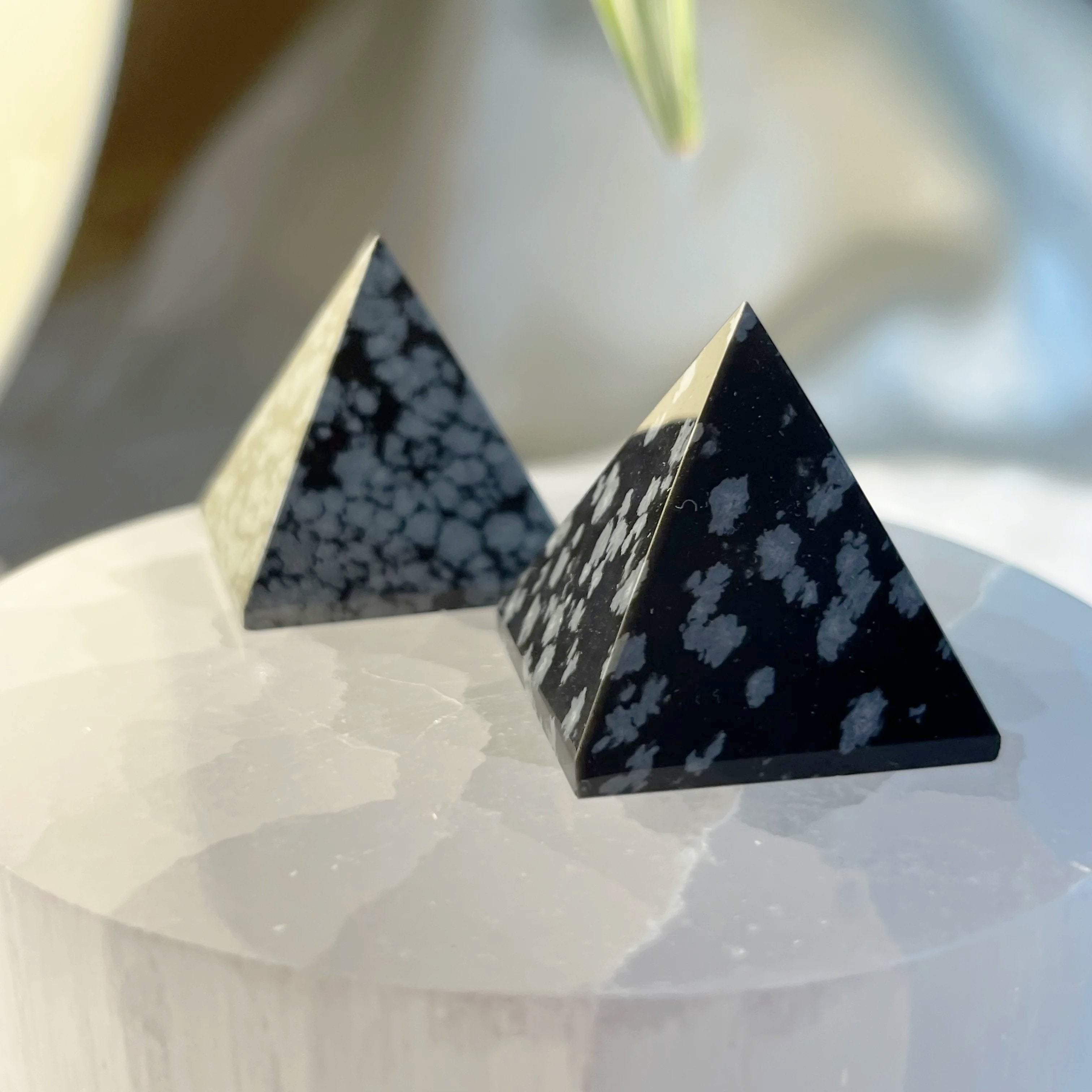 Snowflake Obsidian Pyramid - Renovation & Personal Strength Crystals