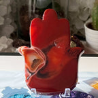 Carnelian Hamsa Hand (Hand of Fatima)- Vitality & Courage Crystals
