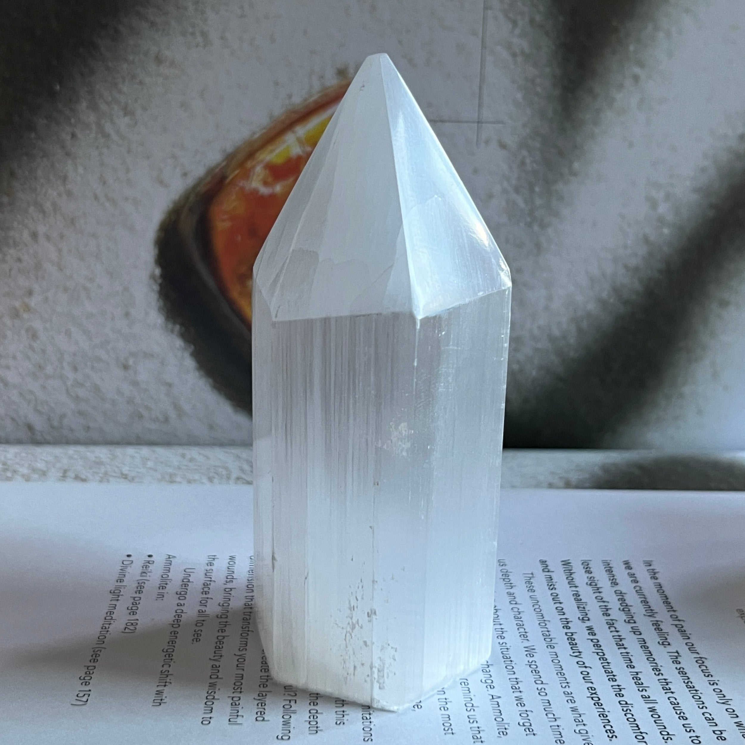 Selenite (Satin Spar) Polished Point