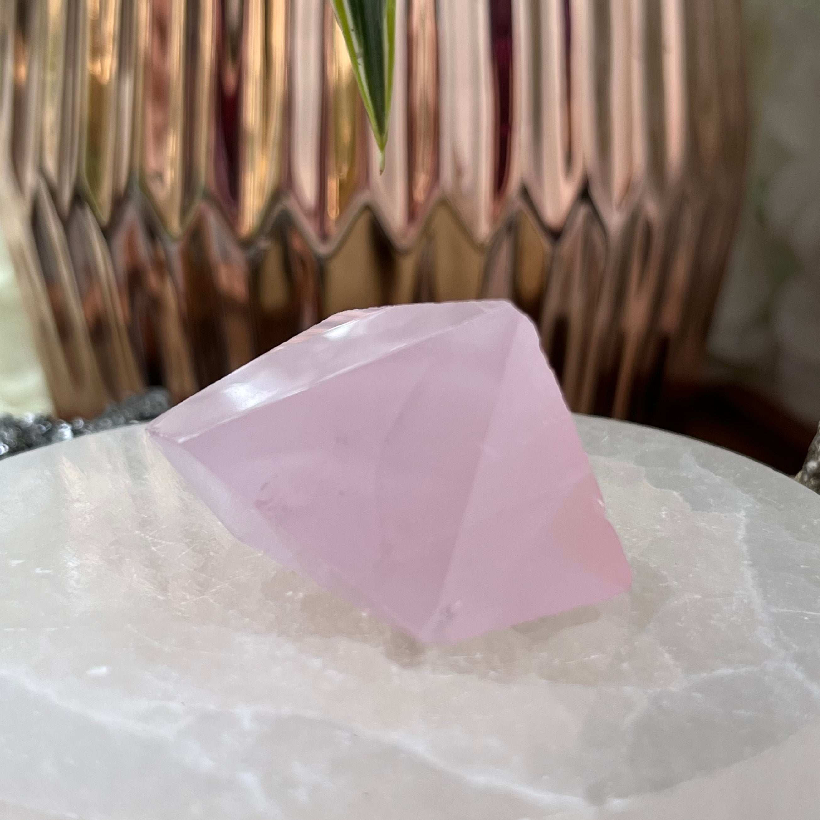 Rose Quartz Faceted Freeform - Universal & Unconditional Love 1- Small Crystals