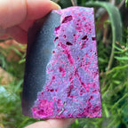 Pink Agate Cut Base Geode - Emotional Balance & Love