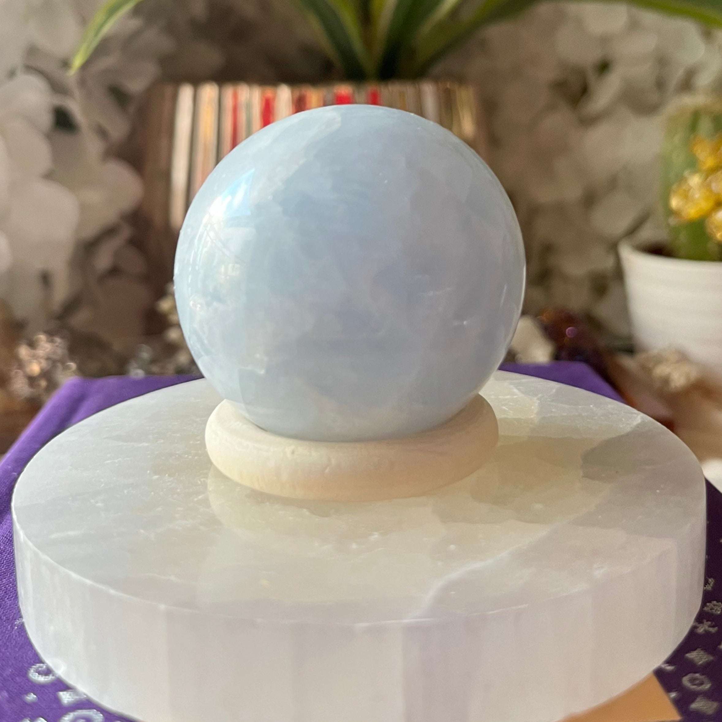 Blue Calcite Sphere Crystals
