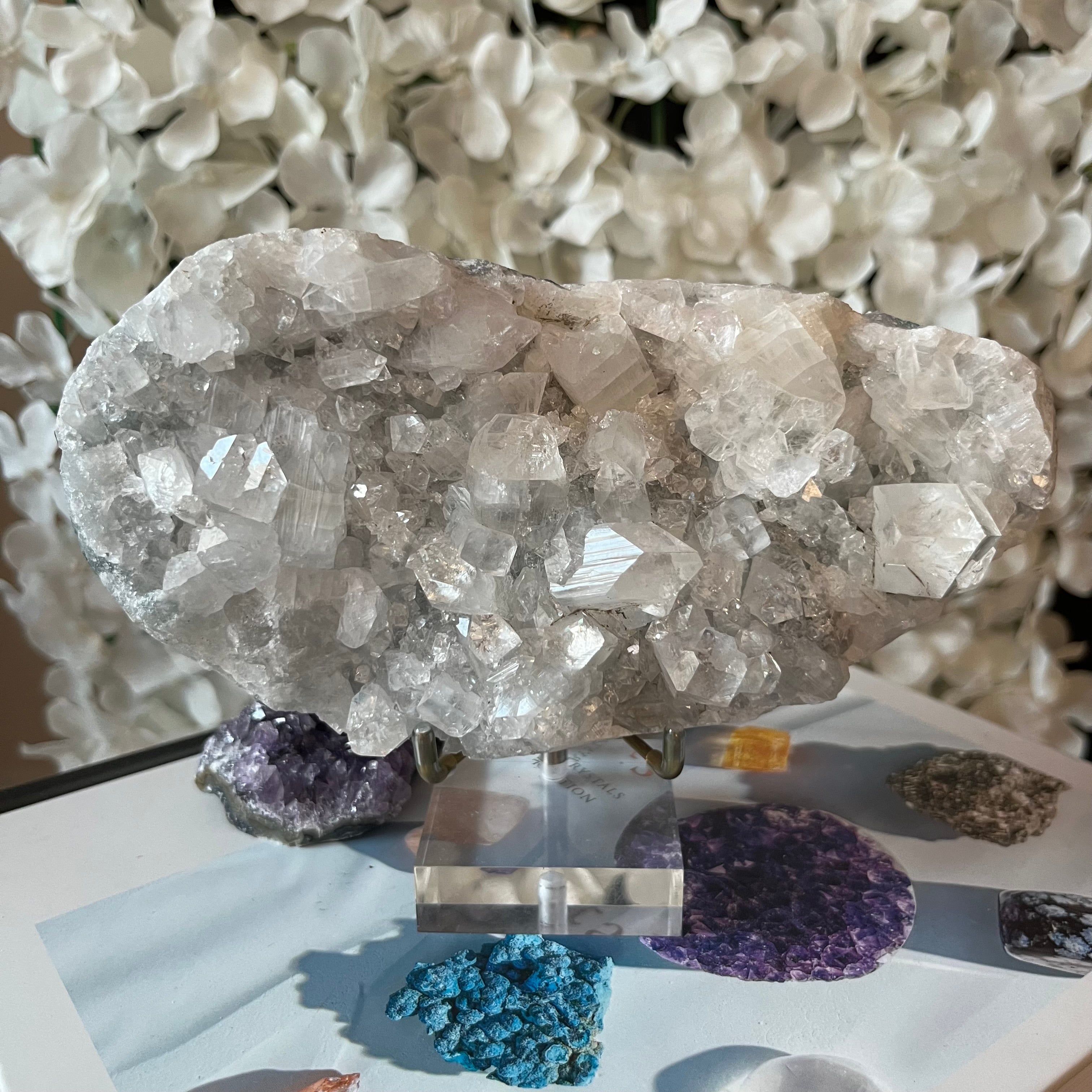 apophyllite cluster for meditation and anxiety
