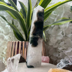 Moss Agate Obelisk- Optimism & Courage Crystals