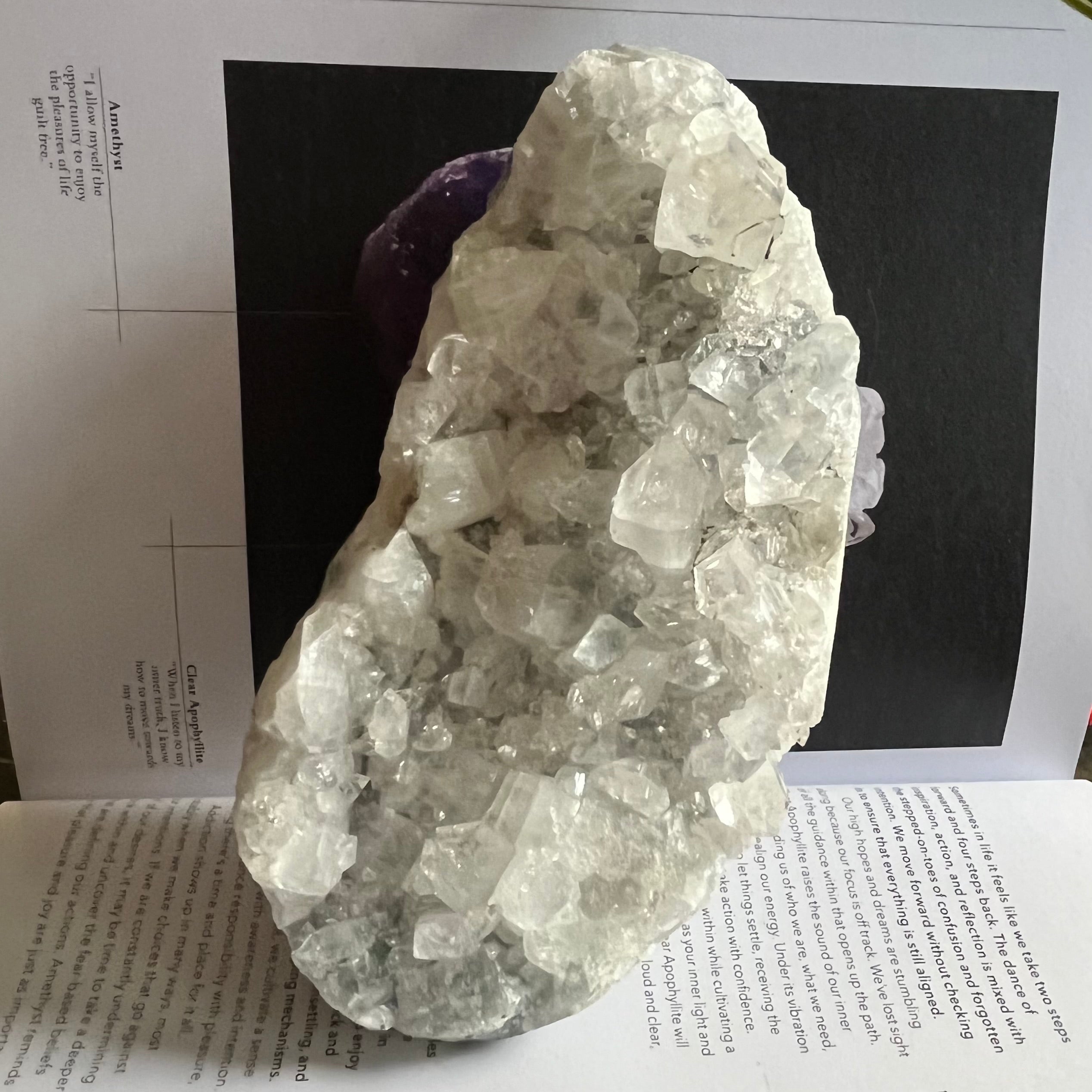 apophyllite cluster for meditation and anxiety