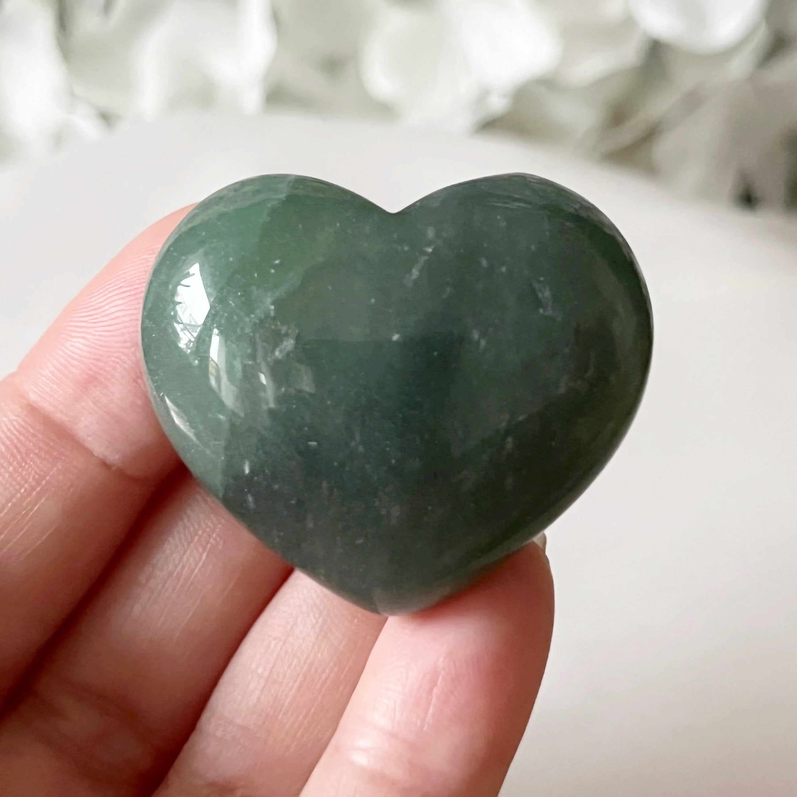 Green Aventurine Heart - Abundance & Luck Crystals