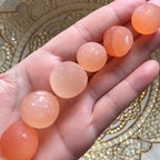 Orange Selenite (Satin Spar) Round Tumblestones - Joy & Creativity