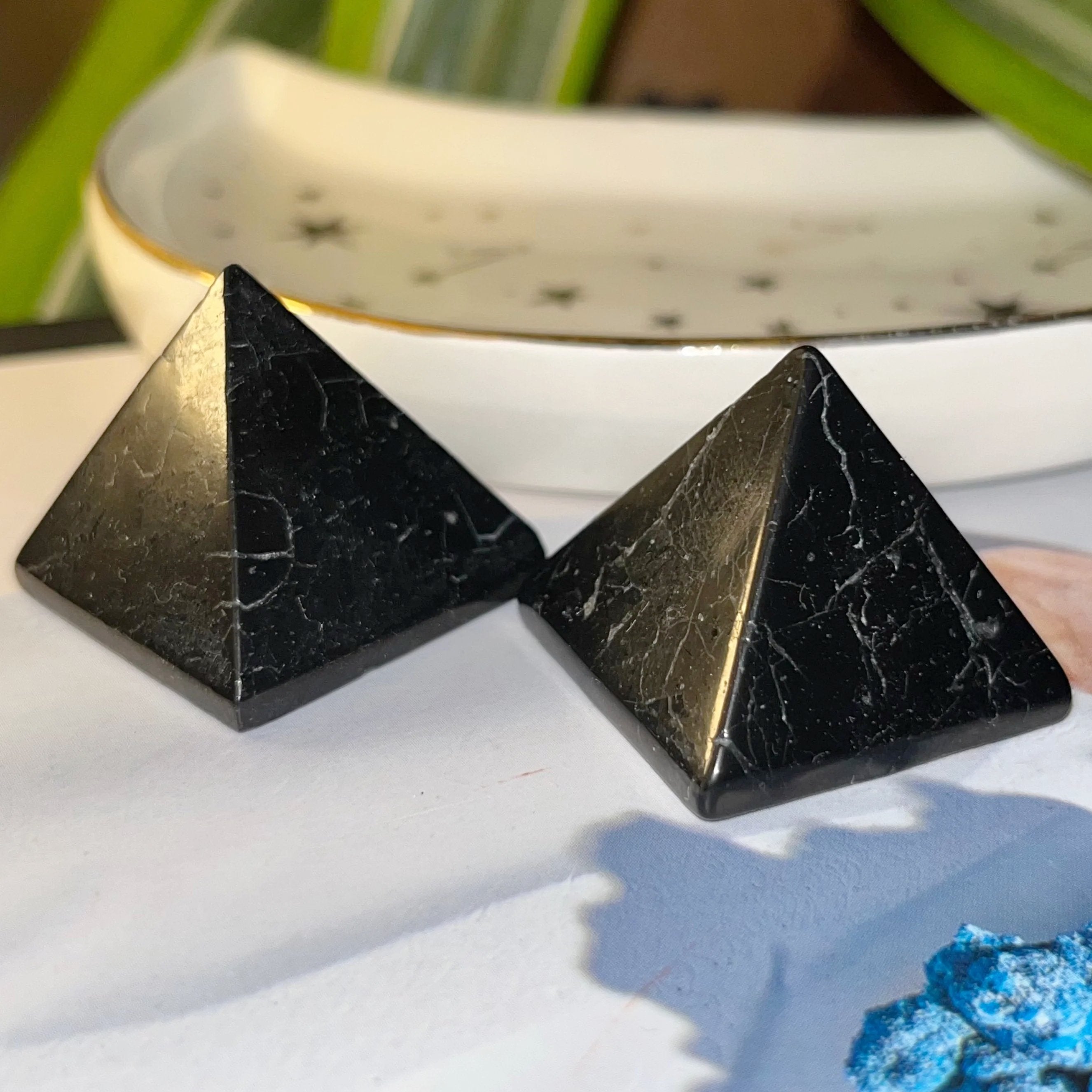 Shungite Pyramid - Stone of Life & Transmutation Crystals