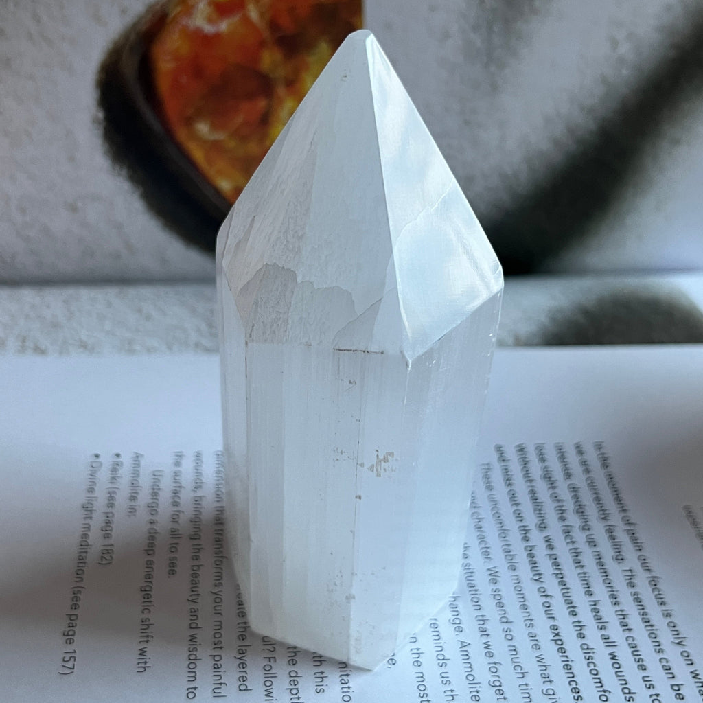 Selenite (Satin Spar) Polished Point