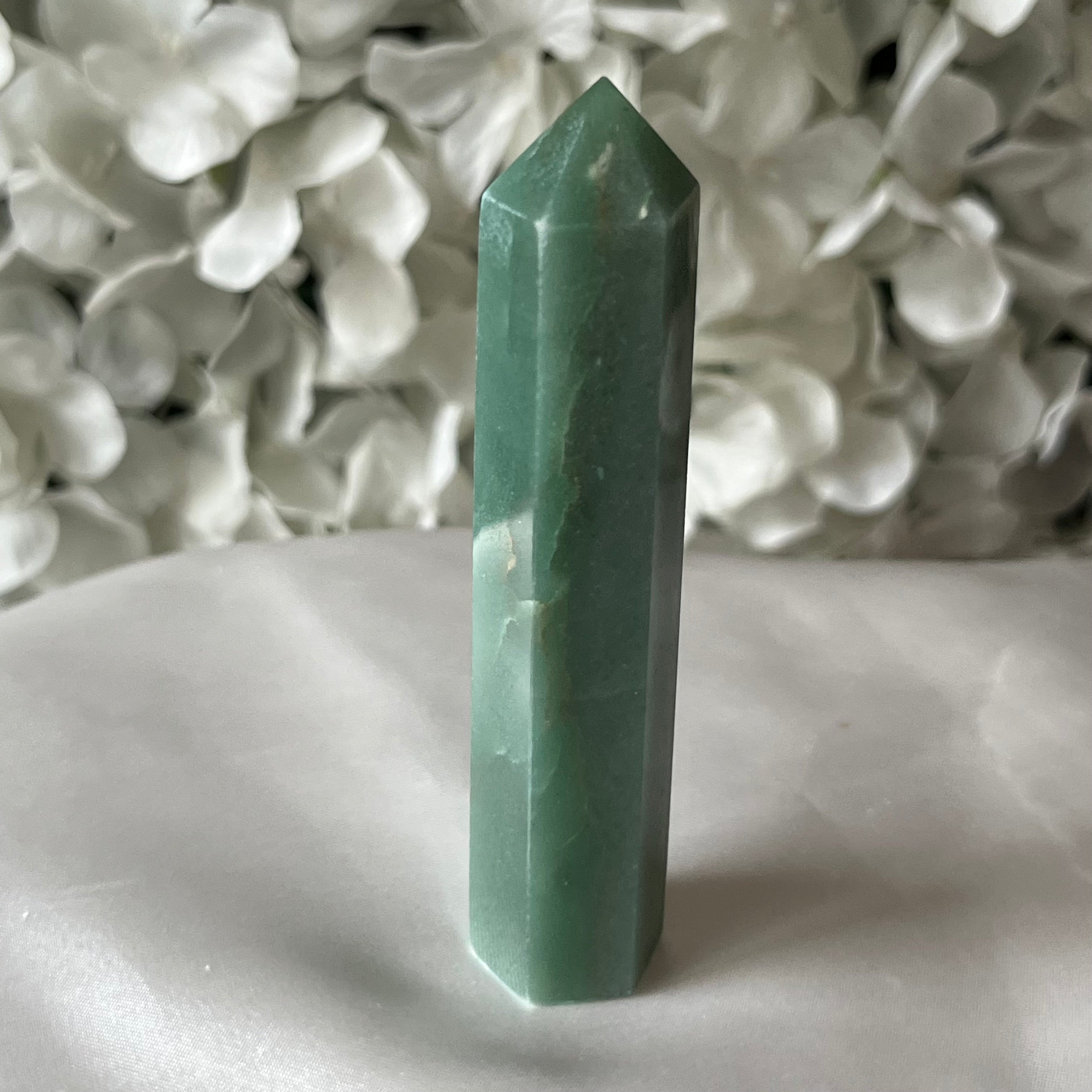 Green Aventurine Polished Point - Abundance & Luck Crystals