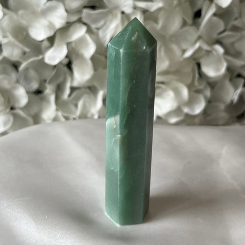Green Aventurine Polished Point - Abundance & Luck Crystals