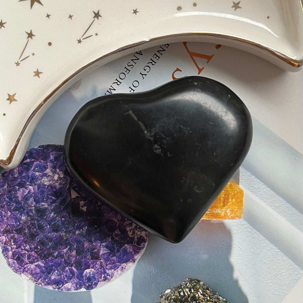 Shungite Heart - Stone of Life & Transmutation Crystals