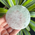 Selenite Round Charging Plate/ Disc - Cleansing & Purification Polished - 7cm x 1.5cm Crystals