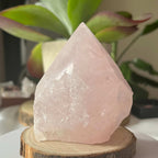 Rose Quartz Cut Base Point - Unconditional Love Crystals