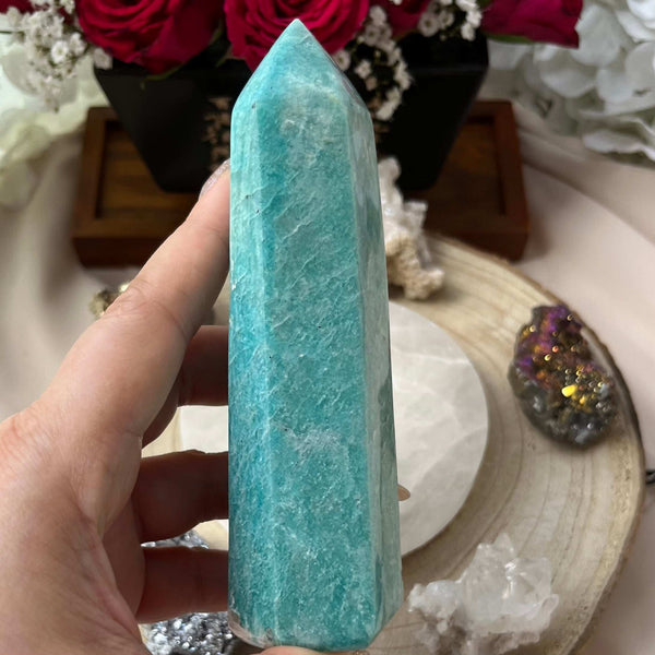 Amazonite Tower - Success & Communication Crystals