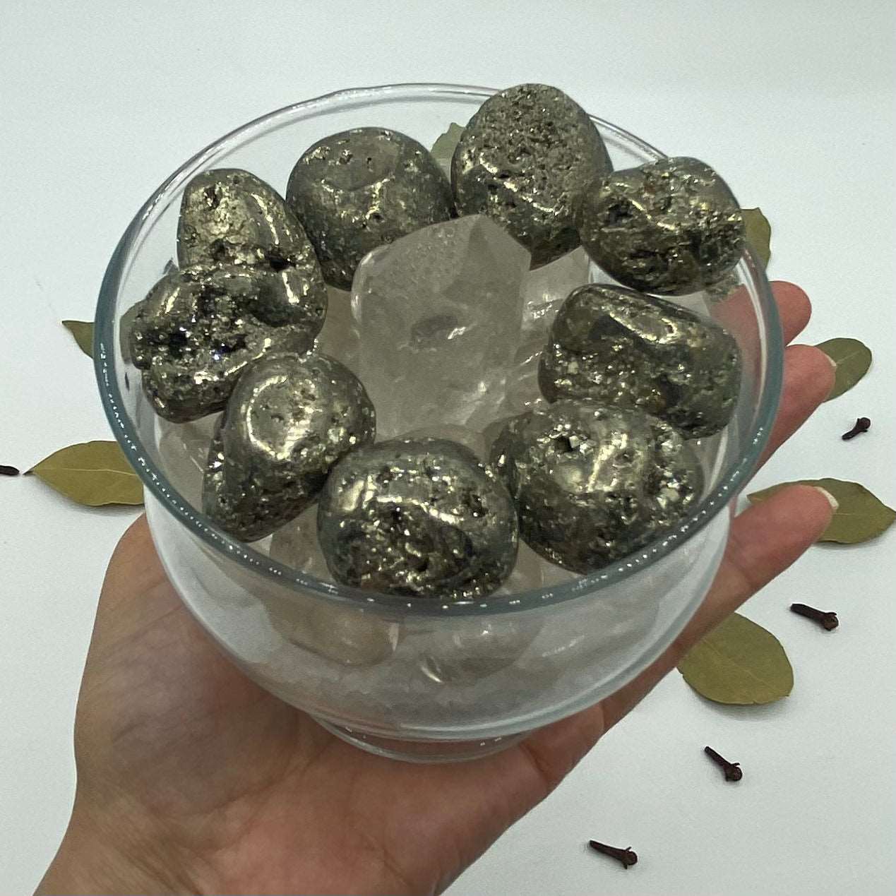 Fortune Crystals Bowl Pyrite Tumblestones Crystals