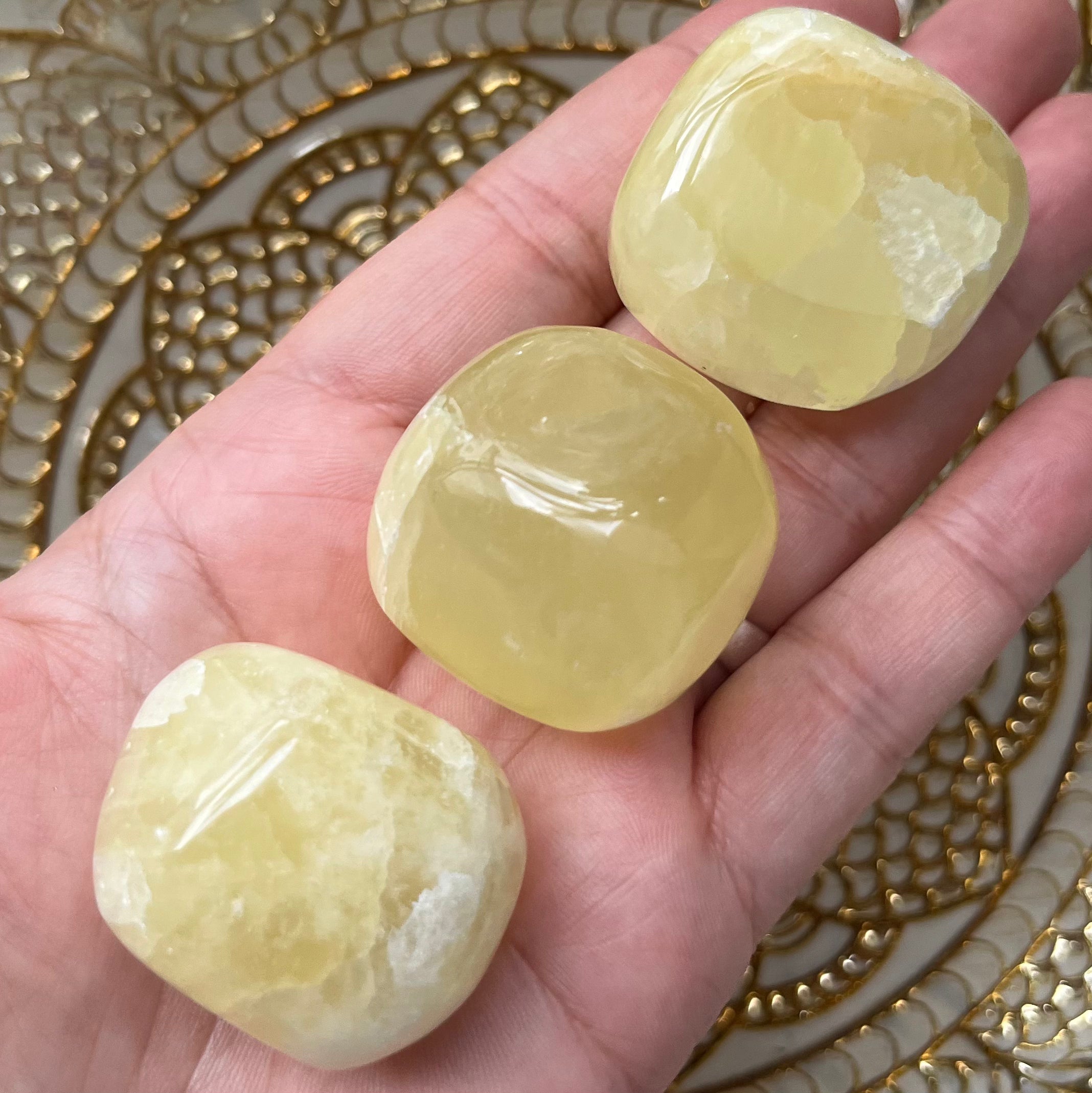 Lemon Calcite Tumblestones Crystals