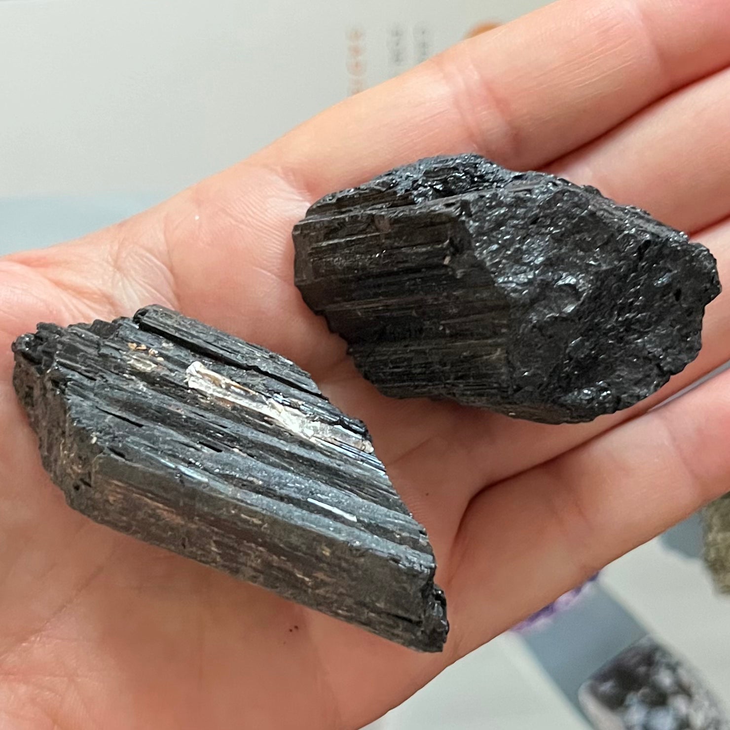 Rough Black Tourmaline Chunk - Energetic Protection 4- 60g -80g Crystals