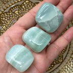 Green (Pistachio/Mint) Calcite Tumblestones - Vitality Crystals