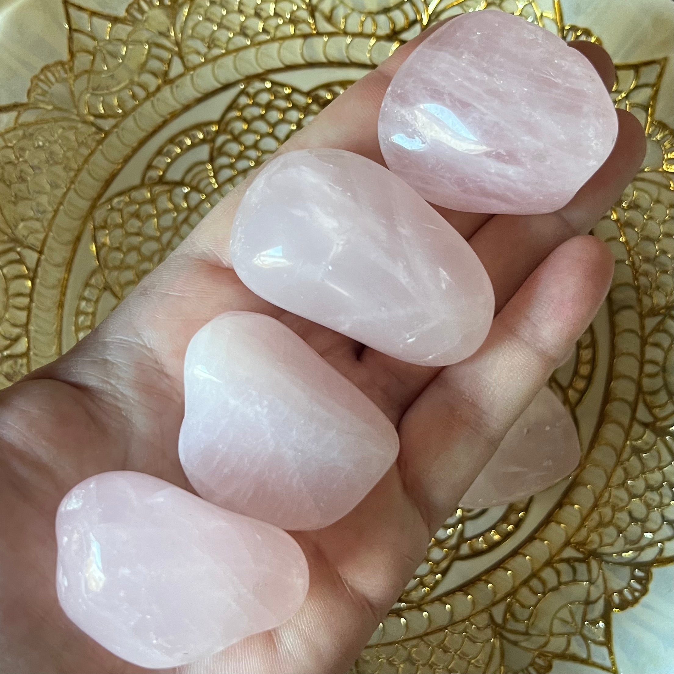 Rose Quartz Tumblestones (Grade A) - Universal & Unconditional Love Extra Large Crystals