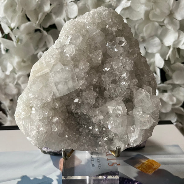 apophyllite cluster for meditation and anxiety