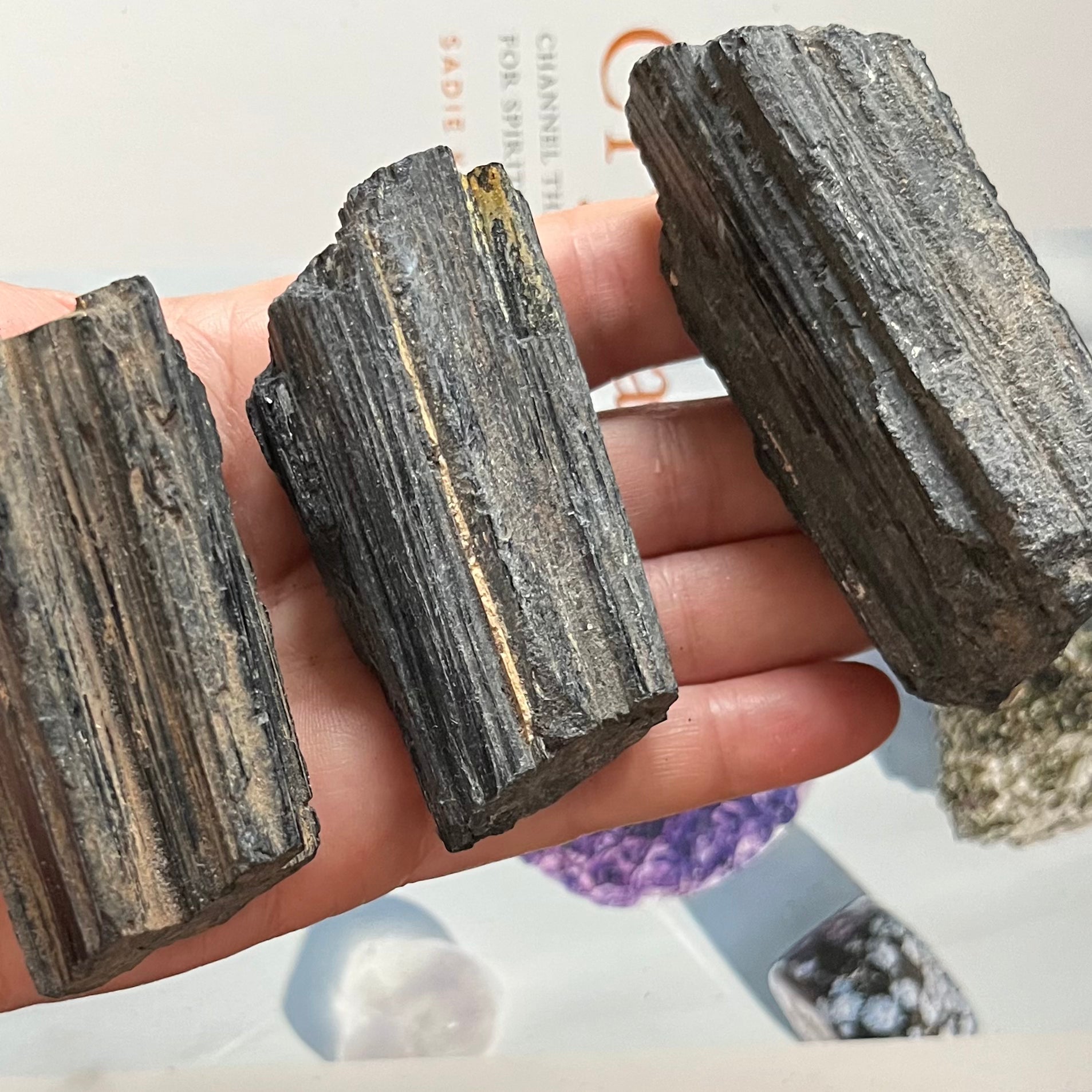 Rough Black Tourmaline Chunk - Energetic Protection 5- 100g-139g Crystals
