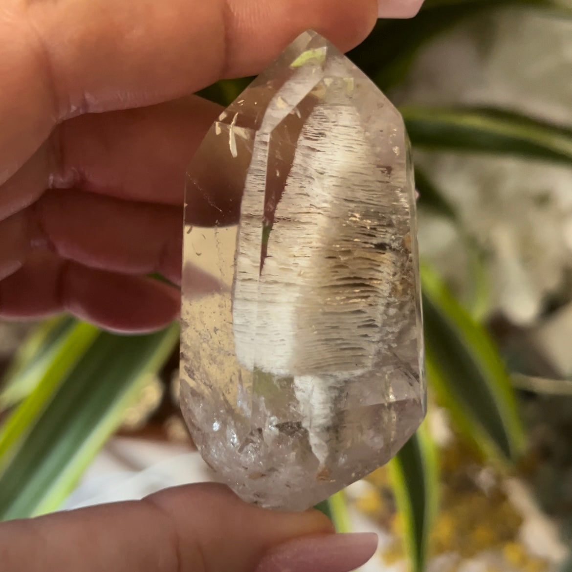 Thousand Layers Garden Quartz Double Terminated Point - Clarity & Meditation Crystals