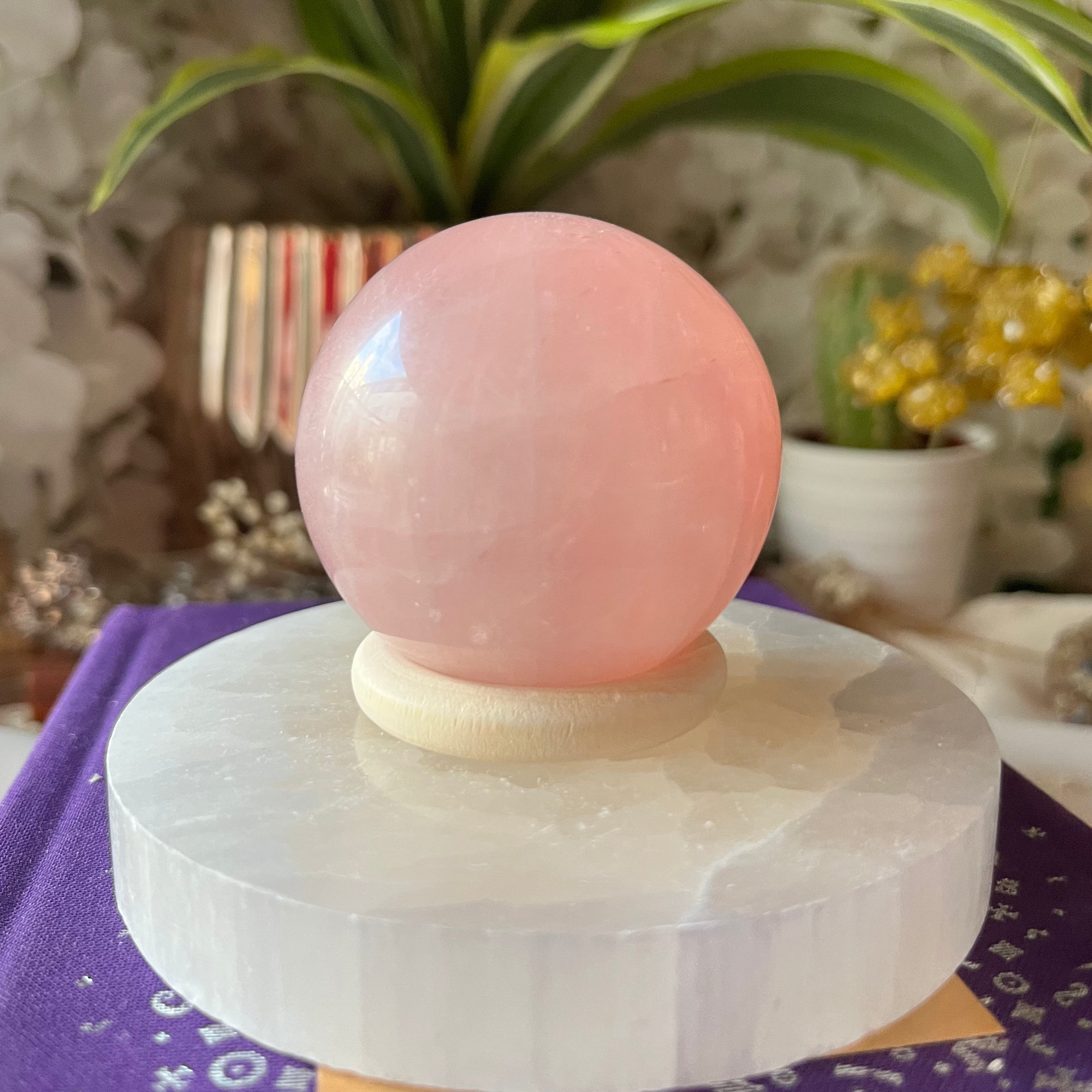 Rose Quartz Sphere - Universal & Unconditional Love Crystals