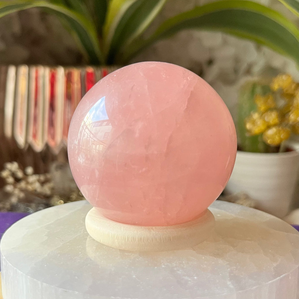 Rose Quartz Sphere - Universal & Unconditional Love Crystals