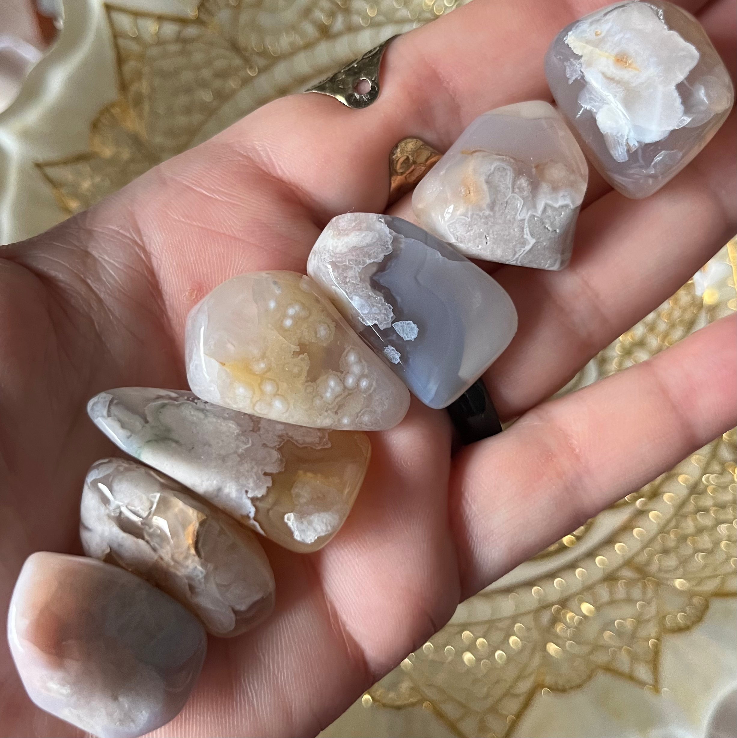 Flower Agate Tumblestones - Creativity & Self-Discovery Crystals