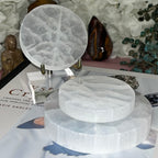 Selenite Round Charging Plate/ Disc - Cleansing & Purification Crystals