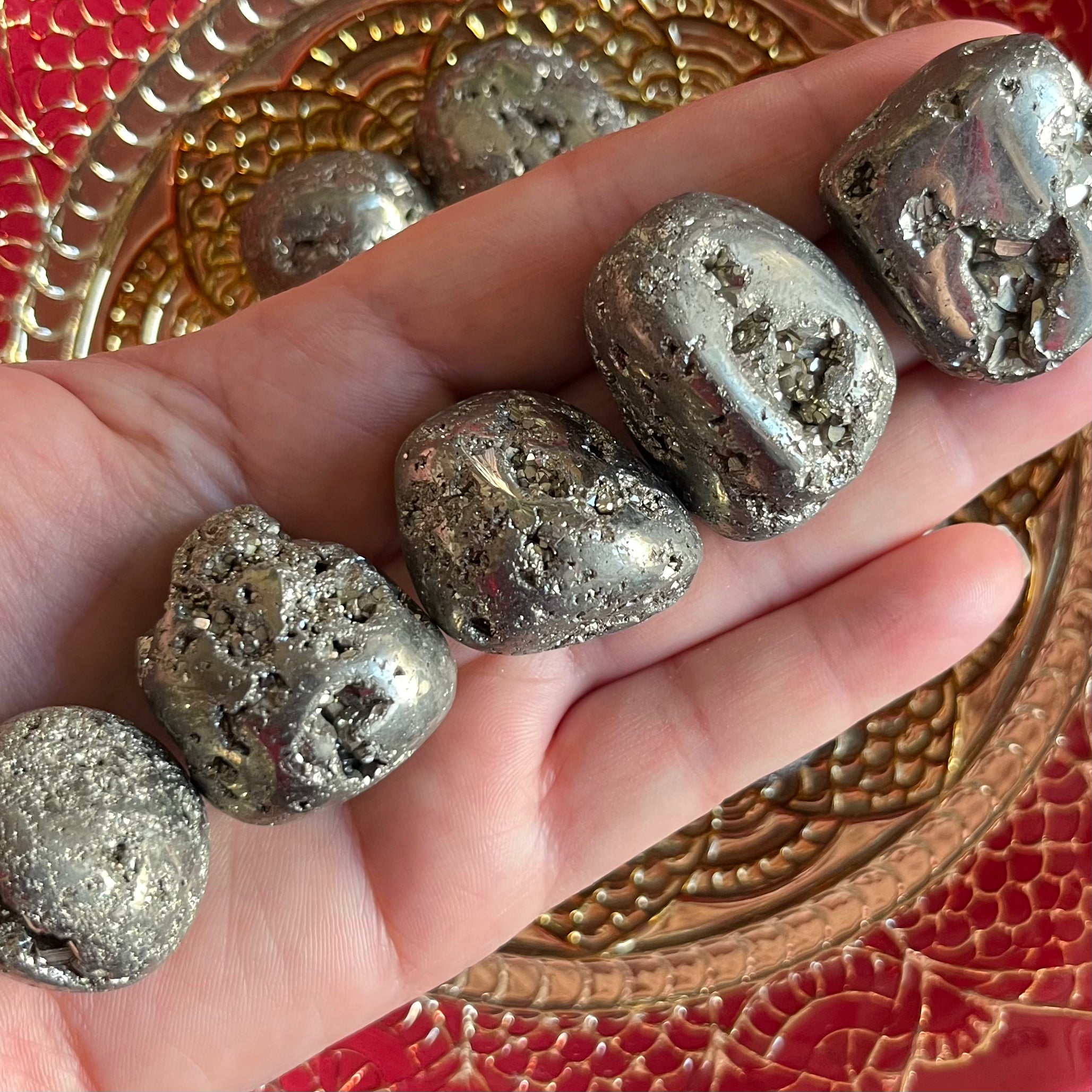 Pyrite Tumblestones - Success & Prosperity Large Crystals