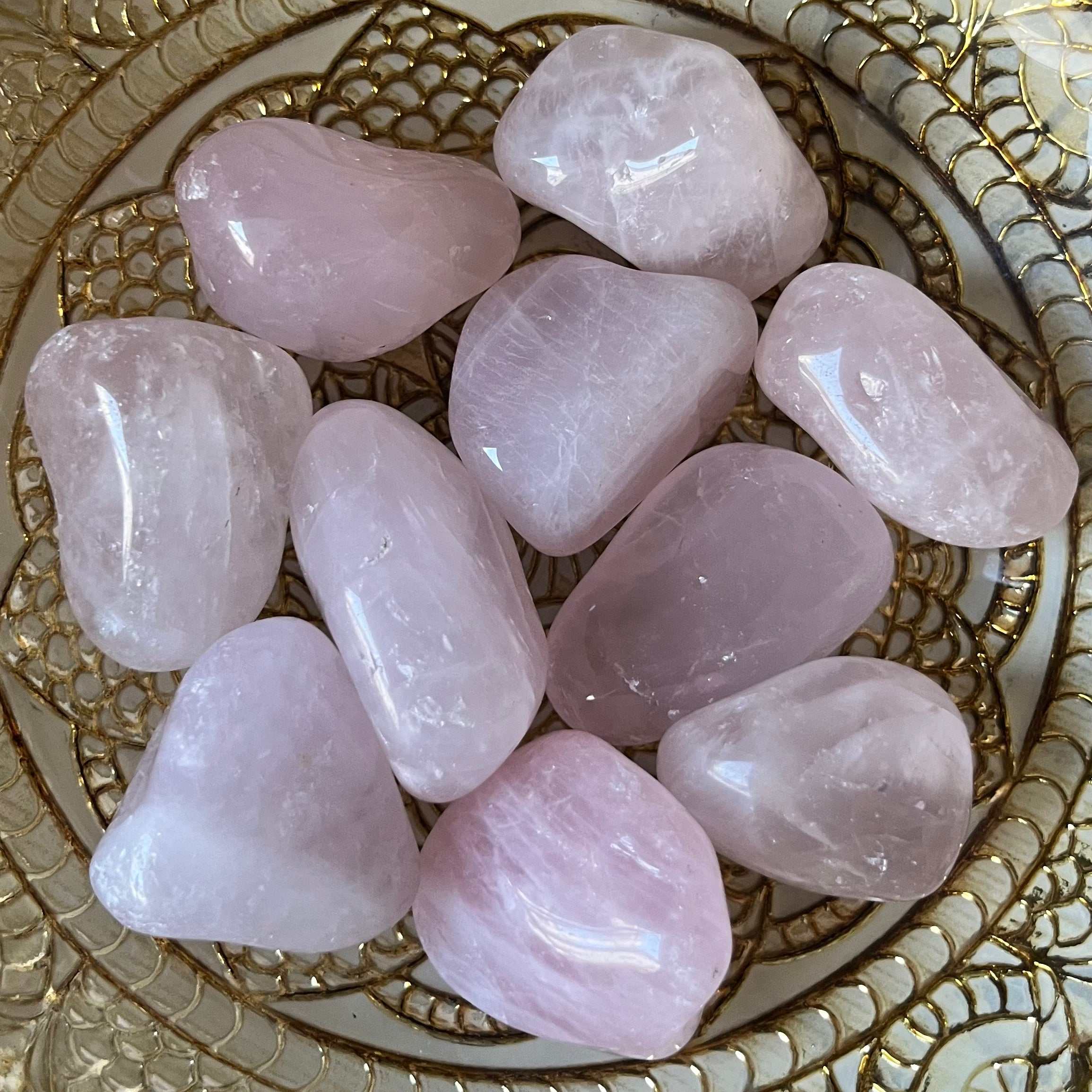 Rose Quartz Tumblestones (Grade A) - Universal & Unconditional Love Crystals
